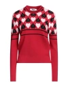 Msgm Woman Sweater Red Size L Viscose, Polyester
