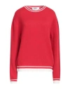 Msgm Woman Sweater Red Size M Wool, Cashmere