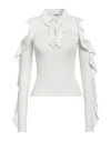 Msgm Woman Sweater White Size S Viscose, Polyester, Elastane, Polyamide In White