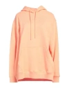 Msgm Woman Sweatshirt Apricot Size Xs Cotton In Orange