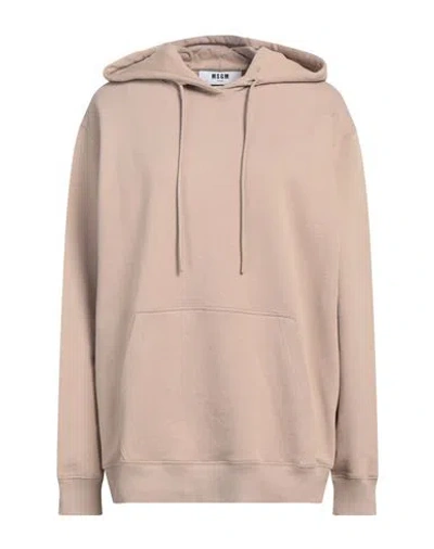 Msgm Woman Sweatshirt Beige Size S Cotton In Beige