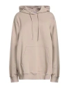 Msgm Woman Sweatshirt Beige Size Xl Cotton In Multi