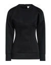 MSGM MSGM WOMAN SWEATSHIRT BLACK SIZE 4 POLYESTER, POLYURETHANE