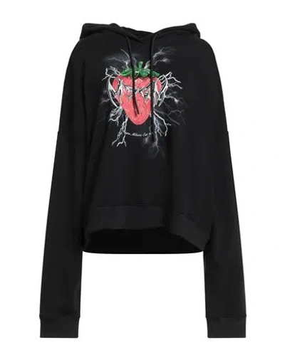 Msgm Woman Sweatshirt Black Size L Cotton