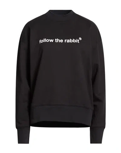 Msgm Woman Sweatshirt Black Size L Cotton