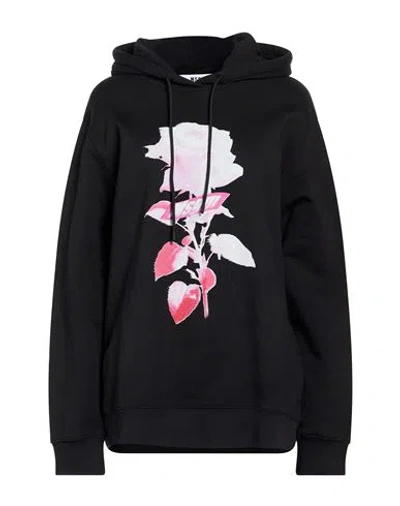 Msgm Woman Sweatshirt Black Size L Cotton