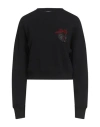 Msgm Woman Sweatshirt Black Size M Cotton