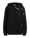 Msgm Woman Sweatshirt Black Size M Cotton In Black