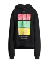 Msgm Woman Sweatshirt Black Size M Cotton