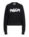 Msgm Woman Sweatshirt Black Size S Cotton