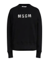 Msgm Woman Sweatshirt Black Size S Cotton
