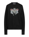 Msgm Woman Sweatshirt Black Size S Cotton In Black