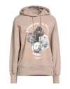 Msgm Woman Sweatshirt Camel Size M Cotton In Neutral