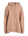 Msgm Woman Sweatshirt Camel Size Xl Cotton