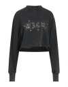 Msgm Woman Sweatshirt Charcoal Size L Cotton