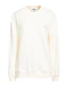 Msgm Woman Sweatshirt Cream Size M Cotton