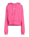 Msgm Woman Sweatshirt Fuchsia Size L Cotton In Pink