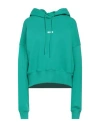 Msgm Woman Sweatshirt Green Size Xl Cotton In Green