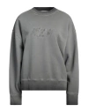 Msgm Woman Sweatshirt Grey Size L Cotton