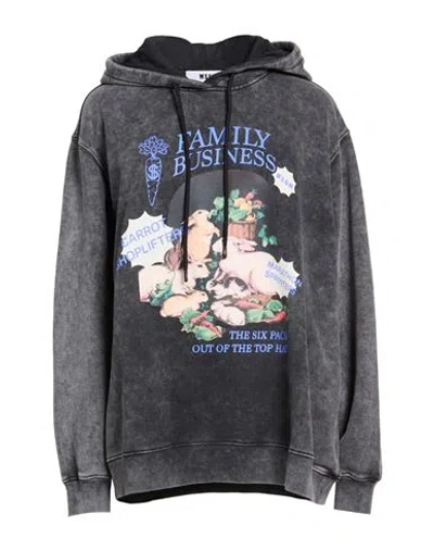 Msgm Woman Sweatshirt Grey Size L Cotton In Gray