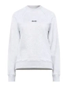 Msgm Woman Sweatshirt Grey Size Xxs Cotton In Gray