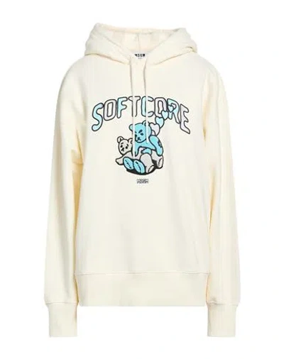 Msgm Woman Sweatshirt Ivory Size S Cotton In Neutral