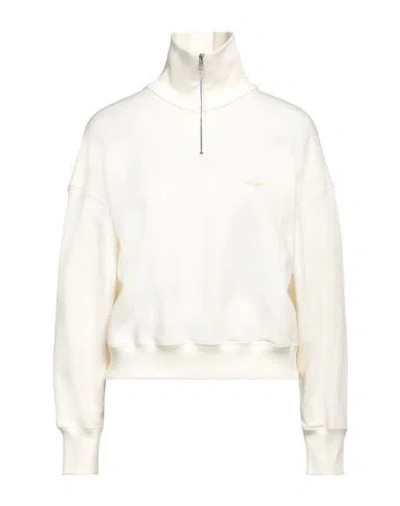 Msgm Woman Sweatshirt Ivory Size S Cotton In Neutral