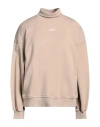 Msgm Woman Sweatshirt Light Brown Size Xl Cotton In Beige
