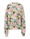 Msgm Woman Sweatshirt Light Green Size S Cotton In Green
