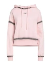 Msgm Woman Sweatshirt Light Pink Size L Cotton