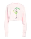 Msgm Woman Sweatshirt Light Pink Size Xs Cotton In Pink