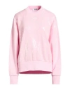 Msgm Woman Sweatshirt Light Pink Size L Cotton, Polyester In Multi