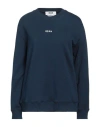 Msgm Woman Sweatshirt Navy Blue Size M Cotton