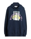 Msgm Woman Sweatshirt Navy Size S Cotton