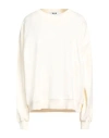 Msgm Woman Sweatshirt Off White Size M Cotton