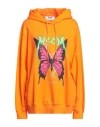 Msgm Woman Sweatshirt Orange Size Xxs Cotton