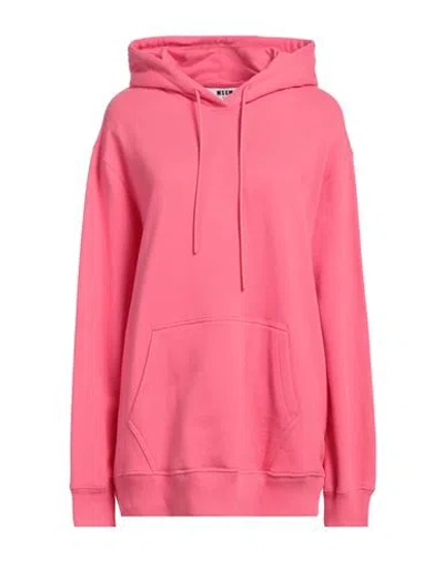 Msgm Woman Sweatshirt Pink Size L Cotton