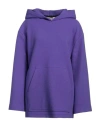 Msgm Woman Sweatshirt Purple Size 0 Virgin Wool, Polyamide In Purple