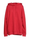 Msgm Woman Sweatshirt Red Size L Cotton