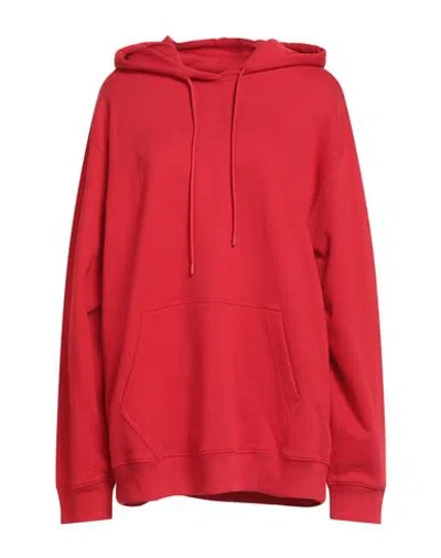 Msgm Woman Sweatshirt Red Size L Cotton