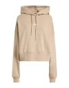 Msgm Woman Sweatshirt Sand Size Xl Cotton In Neutral