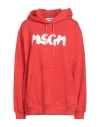 Msgm Woman Sweatshirt Tomato Red Size L Cotton