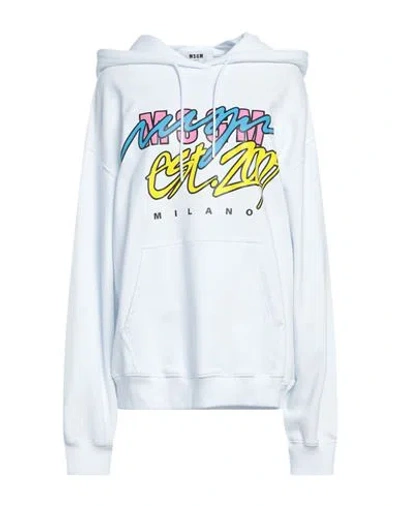 Msgm Logo-print Cotton Hoodie In White