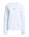 Msgm Logo Printed Crewneck Sweatshirt In White