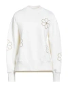 Msgm Woman Sweatshirt White Size L Cotton In White