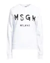 Msgm Relaxed-fit Sweatshirt With Bold Graphic Print In White