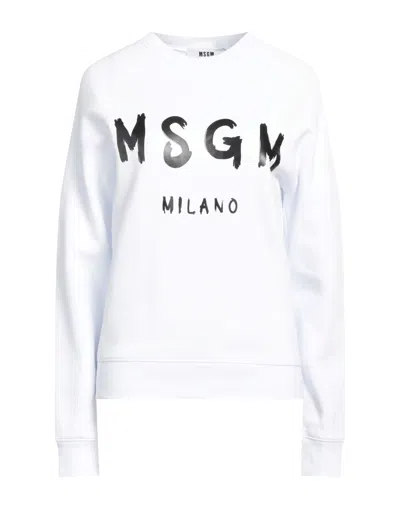 MSGM MSGM WOMAN SWEATSHIRT WHITE SIZE L COTTON