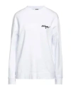Msgm Woman Sweatshirt White Size Xs Cotton