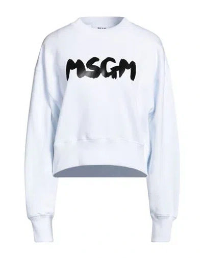 Msgm Woman Sweatshirt White Size S Cotton