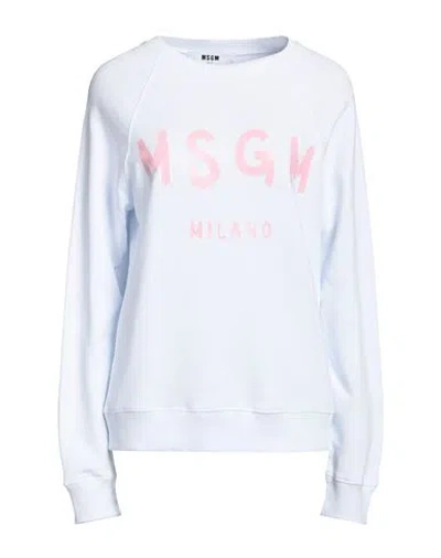 Msgm Woman Sweatshirt White Size Xl Cotton